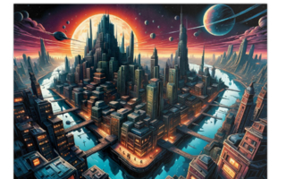 Uusi Science Fiction Scifi taidejuliste koko A4