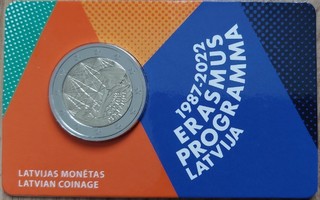 2 euro Latvia 2022 Erasmus COINCARD