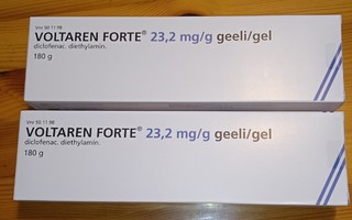 2 kpl Voltaren Forte 23,2 mg/g geeli 180g