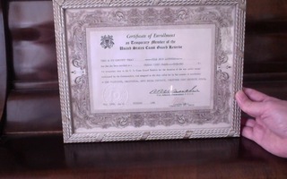Certificate of Enrollment, 1944.