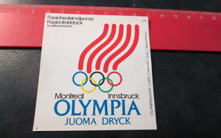 Mallasjuoma Olympia Montreal Innsbruck