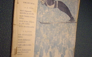 Salpausselän hiihdot 3.-4.3.1956 käsiohjelma (Sis.postikulu)