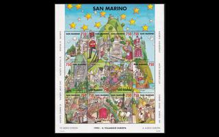 San Marino 1539-50BL17 ** Euroopan kylä (1993)