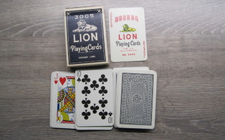 PELIKORTIT, LION PLAYING CARDS, MADE in SHANGHAIL CHINA