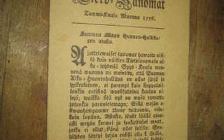 Sanomalehti: Suomenkieliset Tieto-Sanomat 1776 (u.p.)