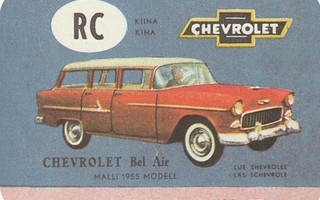 AUTOKORTTI - CHEVROLET BEL AIR MALLI 1955