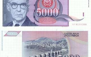 Jugoslavia 5000 Dinara v.1991 (P-111) UNC