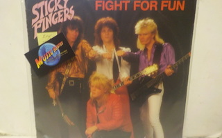 STICKY FINGERS - FIGHT FOR FUN EX+/EX SUOMI 1984 LP