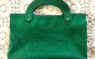 VINTAGE 60-luvun mod vihreä käsilaukku laukku  60s 70s retro
