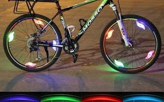 Polkupyörän LED vilkkuvalo, huomiovalo (Sateenkaari) SIISTI