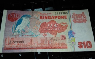 Singapore 10 Dollars 1979 sn989 XF