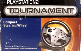 Tournament Compact Racing Wheel For PS2