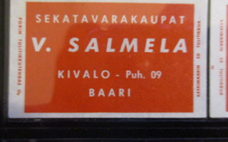 TT ETIKETTI - KIVALO V.SALMELA