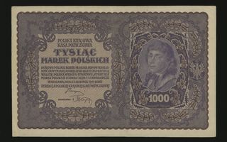 Puola 1000 Marek Polskich 23.8.1919, P29 VF+