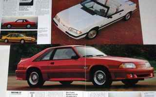 1990 Ford Mustang esite - KUIN UUSI -16 sivua -  ISO