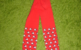 Punaiset LATE LAMMAS-leggingsit (sukkahousumateriaalia) 120