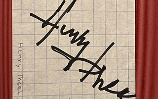 Henry Theel nimikirjoitus paperilla