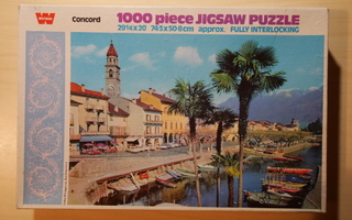 Vintage palapeli 1000 p., Lago Maggiore (2 palaa puuttuu !!)