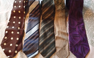 5kpl retro/vintage kravatteja