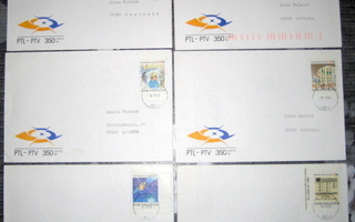 FDC-kuoret Posti ja Telelaitos 350 v (vihkomerkit )(79)