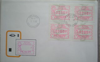 FDC - ATM 14 PK-PF I 1,60 / 2,00 / 2,30 / 2,90 mk 1.3.1993