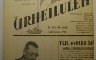 Suomen Urheilulehti Nro 22/1942 (15.3)