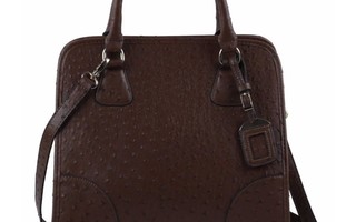 Coffee Ostrich Fashion Handbag
