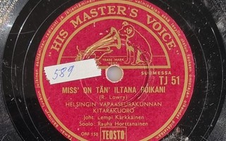 Savikiekko 1954 - Helsingin Vapaaseurakunta - HMV TJ 51