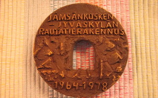 Jämsänkosken-Jyväskylän rautatierakennus 1964-1978 mitali.