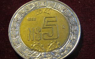 5 pesos 1992 Meksiko