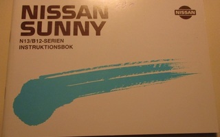 Nissan Sunny N13 1989-1991 instruktionsbok ruotsinkielinen 1