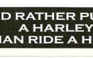 I'd Rather Push a Harley Than Ride a Honda! - Prätkätarra