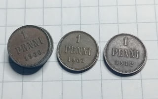 1 penni 1900  07 ja 12