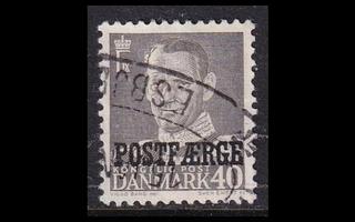 Tanska PF_37 o Frederik IX 40 öre harmaa (1955)