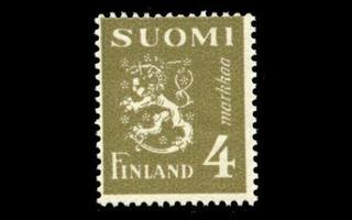 297 ** Leijona 4 mk oliivi (1945)