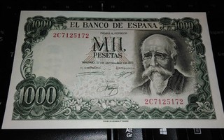 Espanja Spain 1000 Pesetas 1971 sn172 aUNC