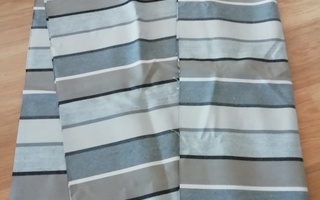 Sunbrella stripes harmaa- ulkokangas 0,8 m + 0,5 m EI PK
