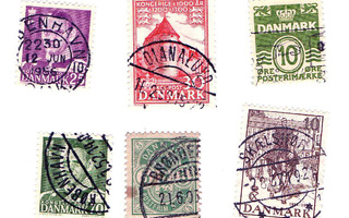 Vanhoja postimerkkejä Tanska