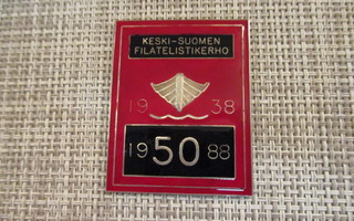 Keski-Suomen Filatelistikerho mitali 50 V 1938-1988.