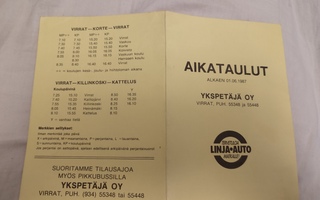 Aikataulu Ykspetäjä 01.06.1987