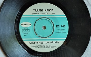 TAPANI KANSA 7”Päättyneet on päivät/Delilah, KS 745 SCANDIA