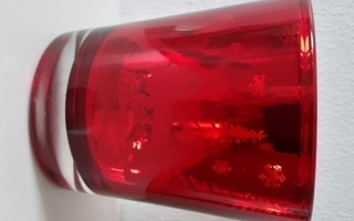 Puna-hopea kynttilälyhty
