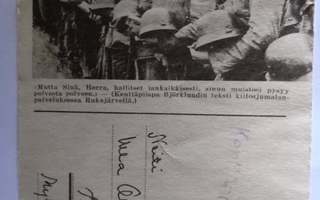 Kenttäpostia 1941 sotilaspostikortti Turkuun