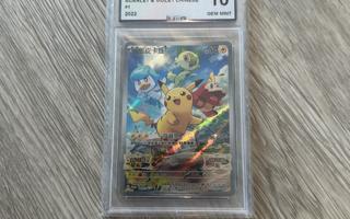 Pikachu #1/SV-P UCG MINT 10 pokemon kortti