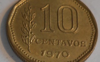 ARGENTINA  10 Centavos v.1970  KM#66    Circ.