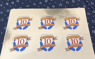 Ålands frimärken 10-år, uudenveroinen kulta tarra-arkki
