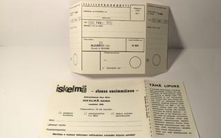 Suosikki ja Iskelmä käyttämättömät tilauslipukkeet 1960-luku