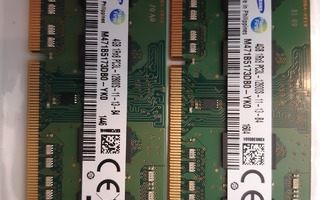 2 kpl 4Gb DDR3L So-Dimm 1600Mhz PC3L-12800 yhteensä 8Gb