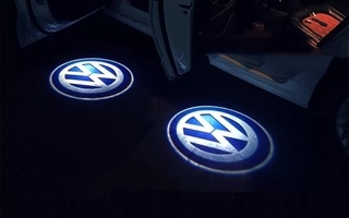 Volkswagen logolliset projektorivalot oviin ; 2kpl sarja