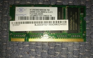 Nanya 1x256 DDR-266MHz RAM PC2 100S-25330